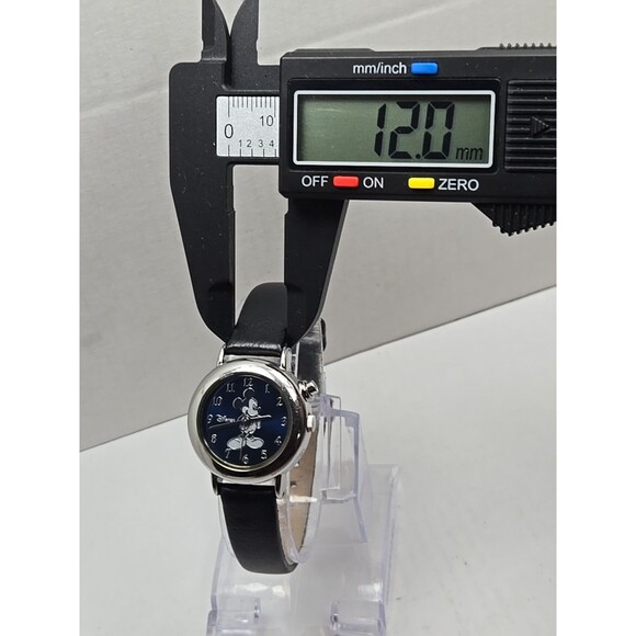Disney by Seiko Mickey Mouse Musical Quartz Watch Navy Dial Leather New Battery - Picture 6 of 12